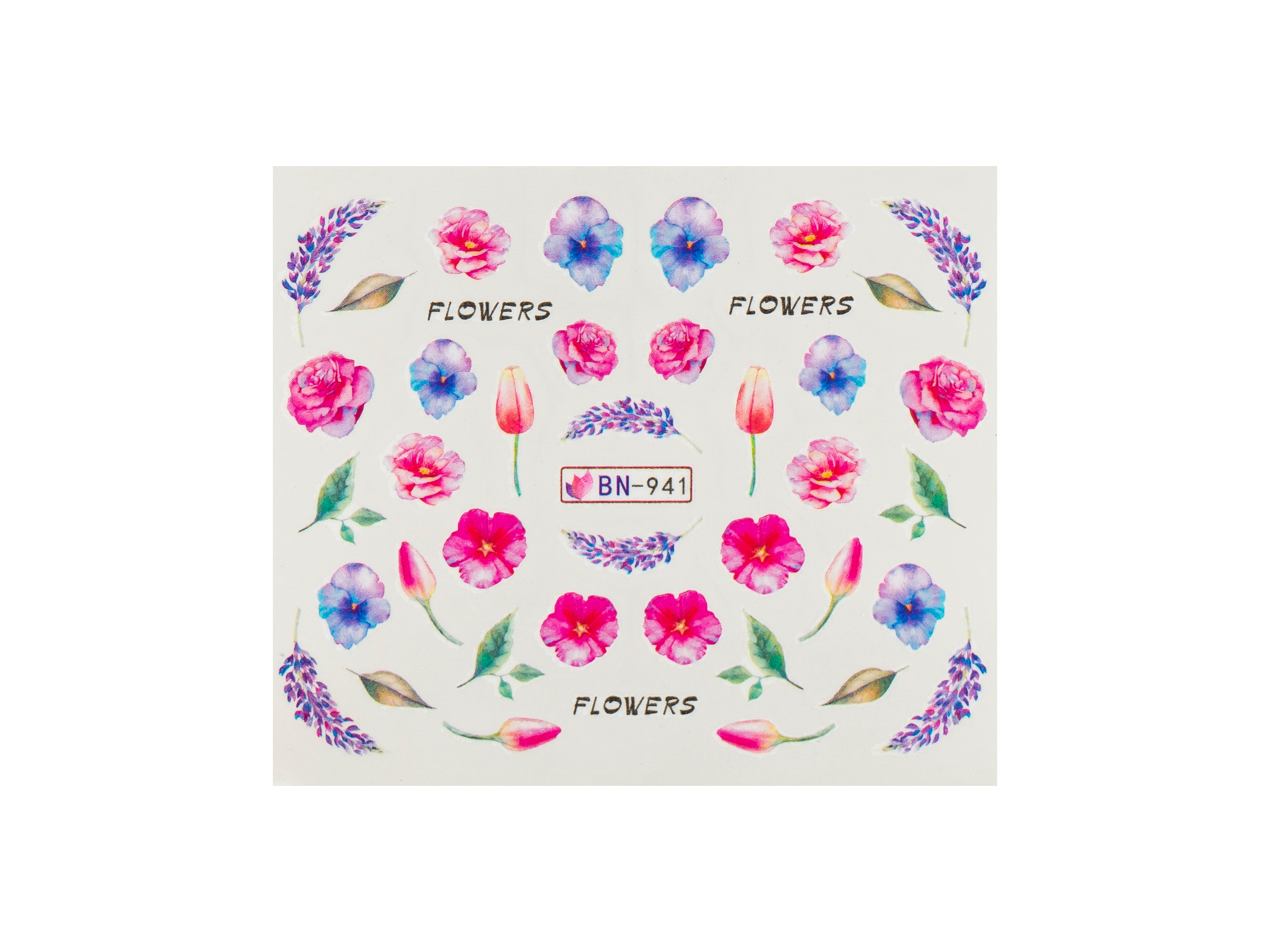 Levně BIO NAILS Vodolepka BN-941 květy a listy