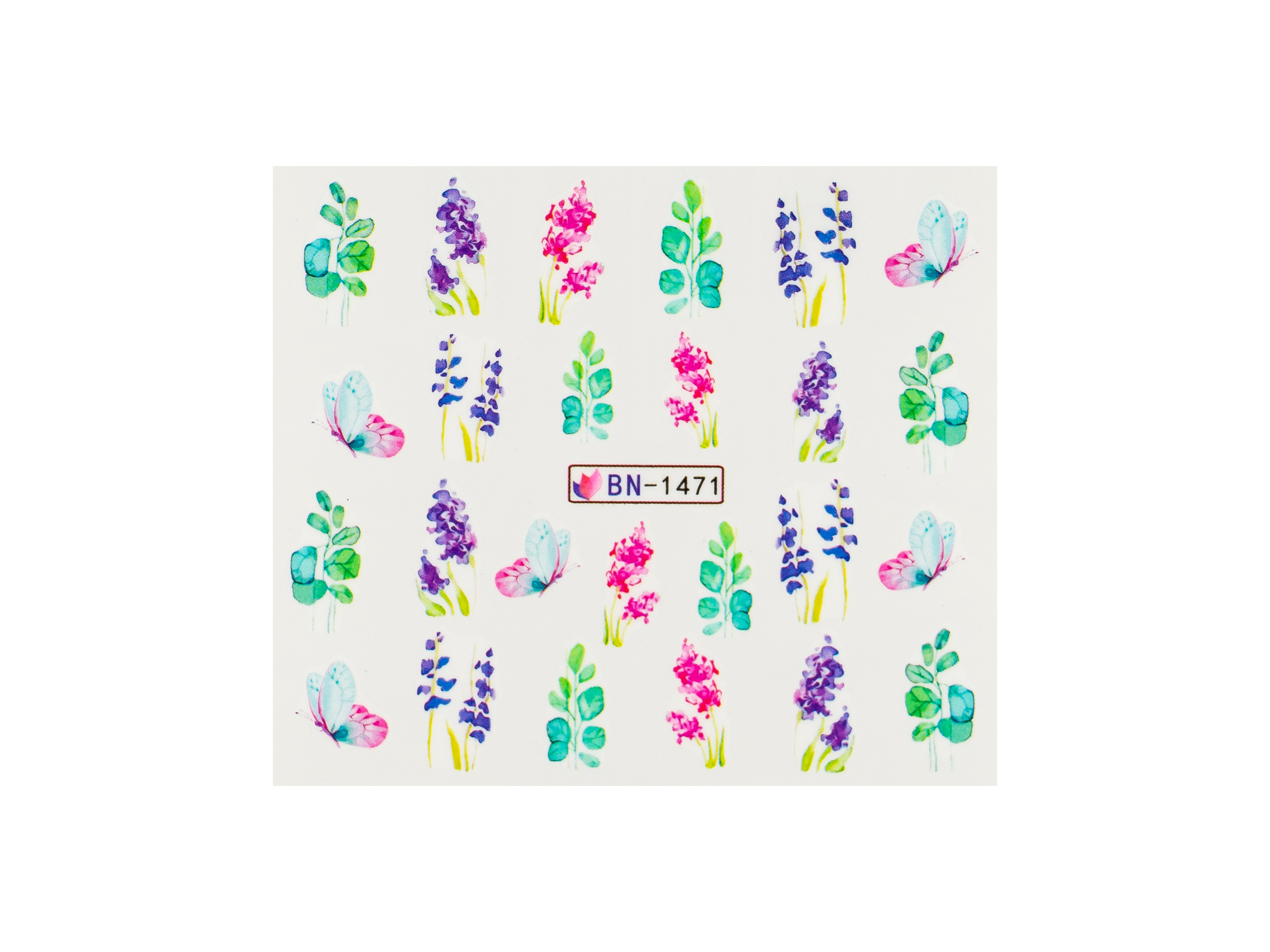 Levně BIO NAILS Vodolepka BN-1471 motýli a květy