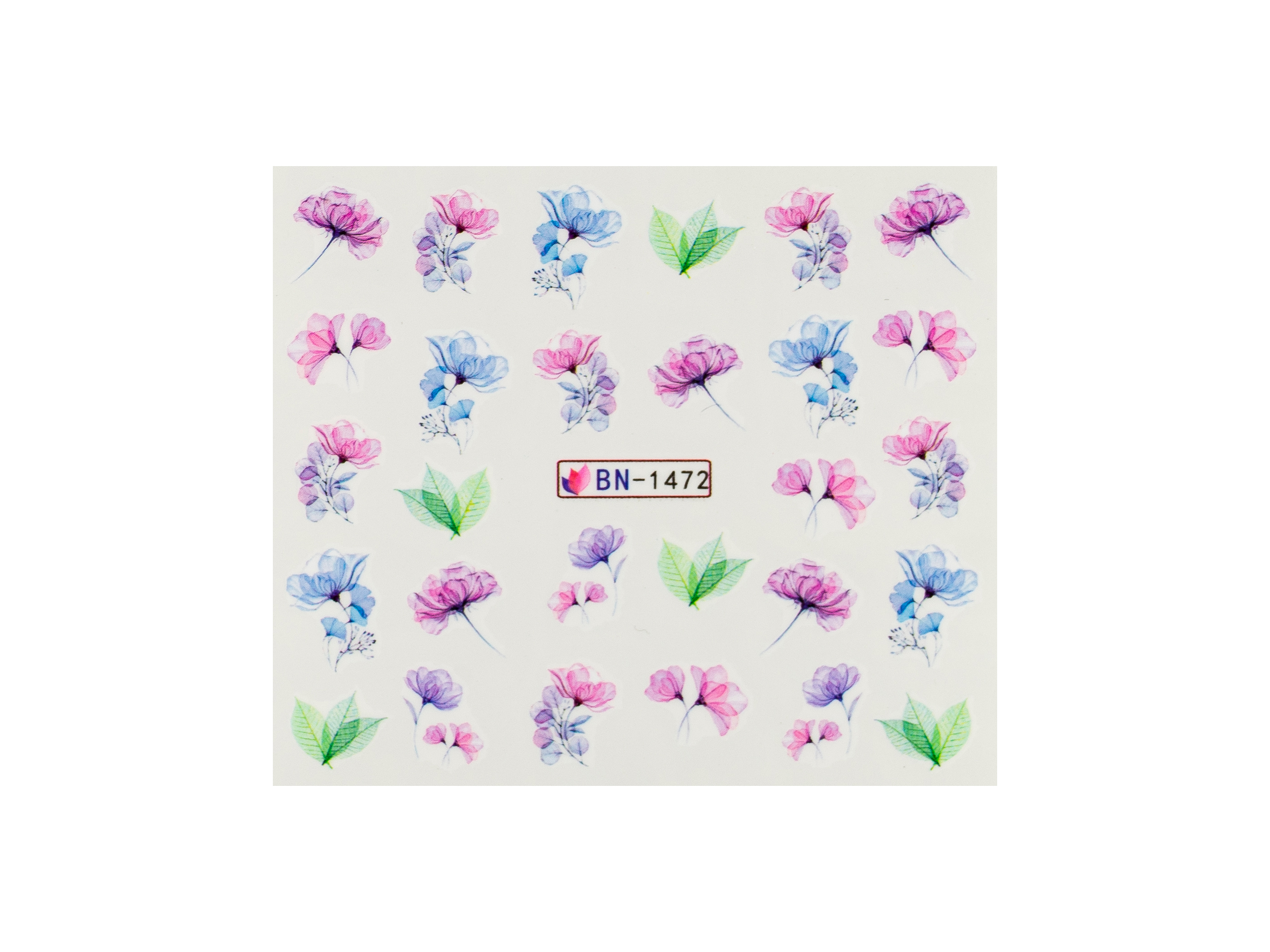 Levně BIO NAILS Vodolepka BN-1472 květy