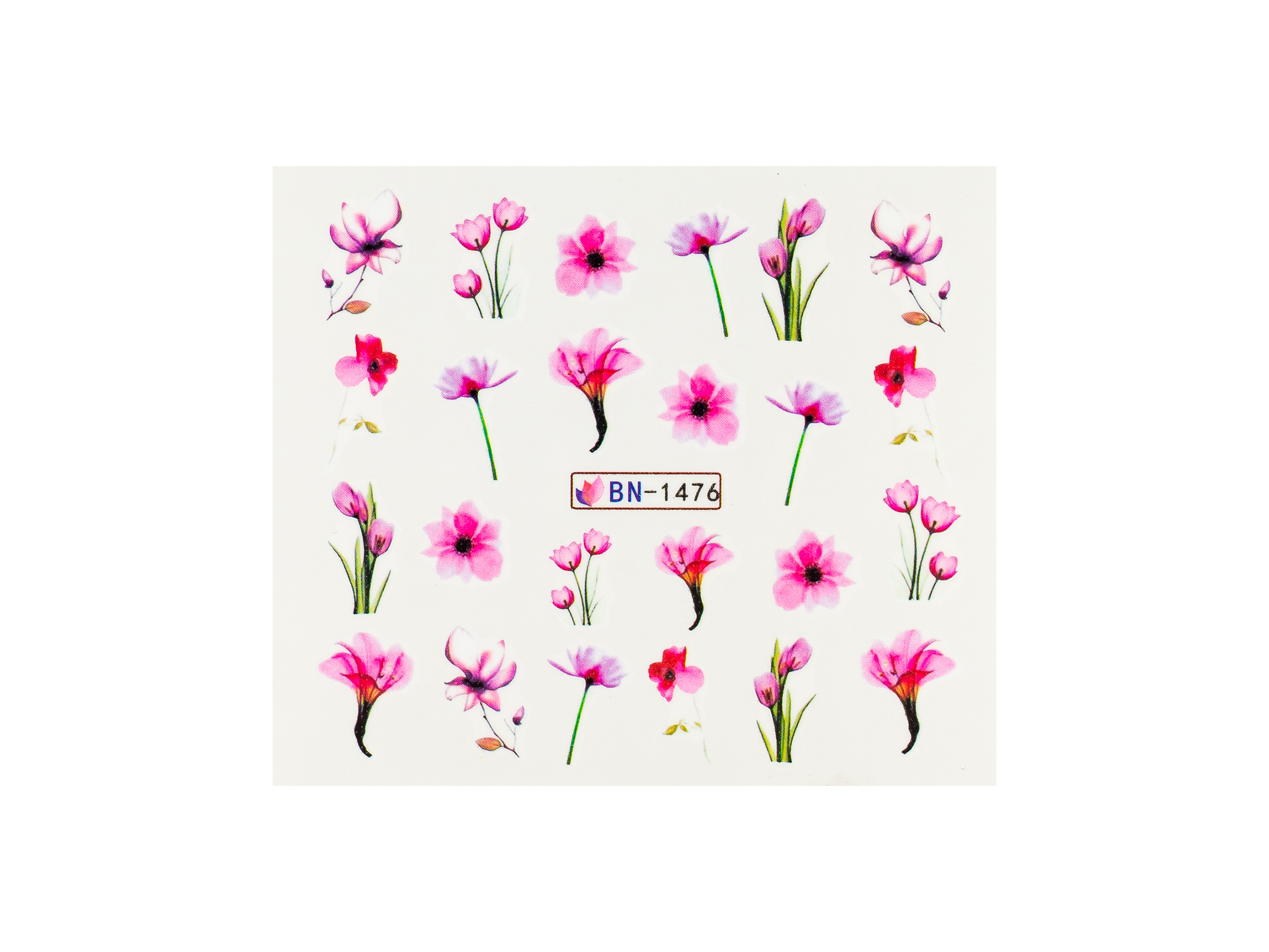 Levně BIO NAILS Vodolepka BN-1476 květy