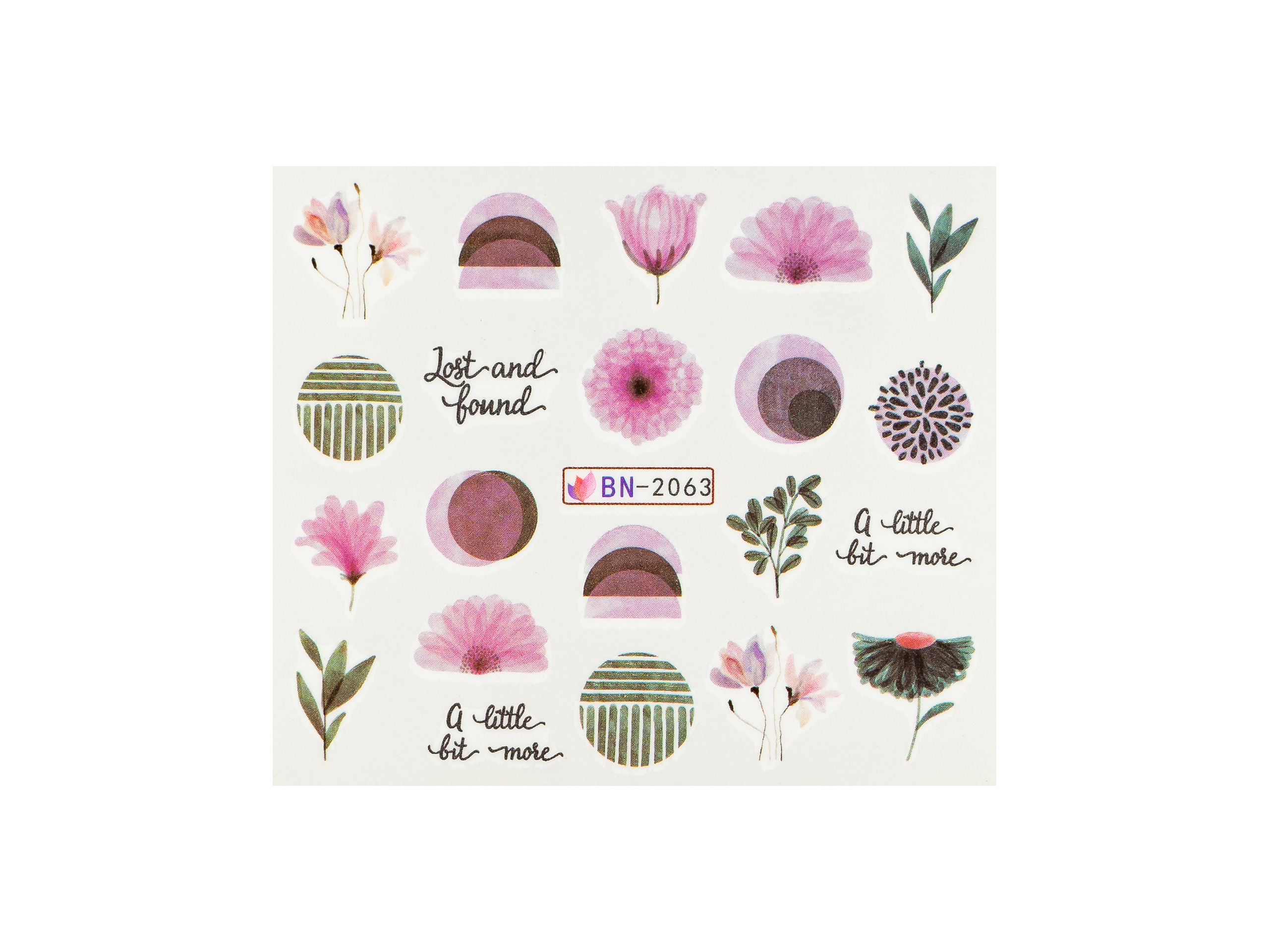 Levně BIO NAILS Vodolepka BN-2063 květy