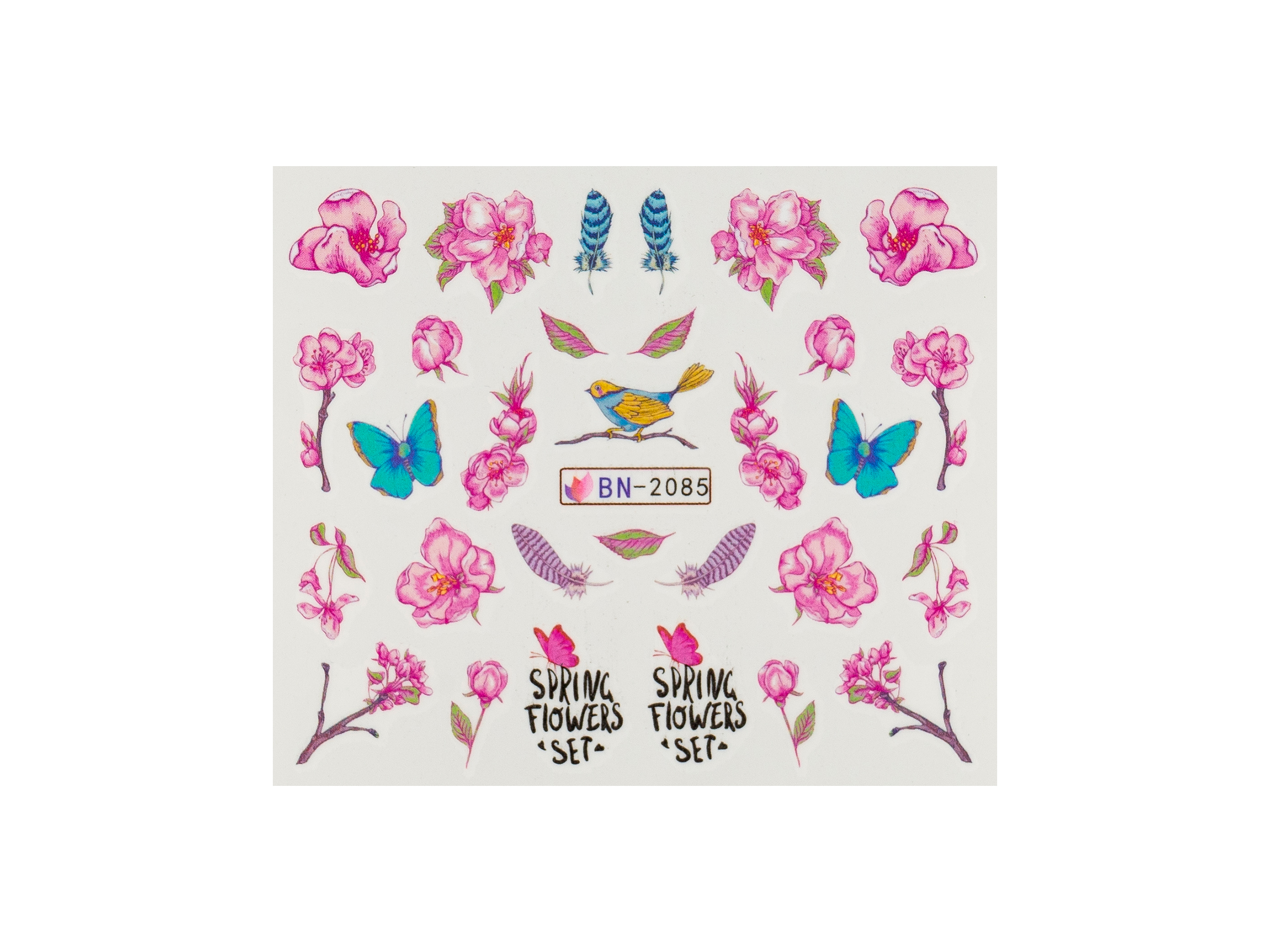 Levně BIO NAILS Vodolepka BN-2085 květy