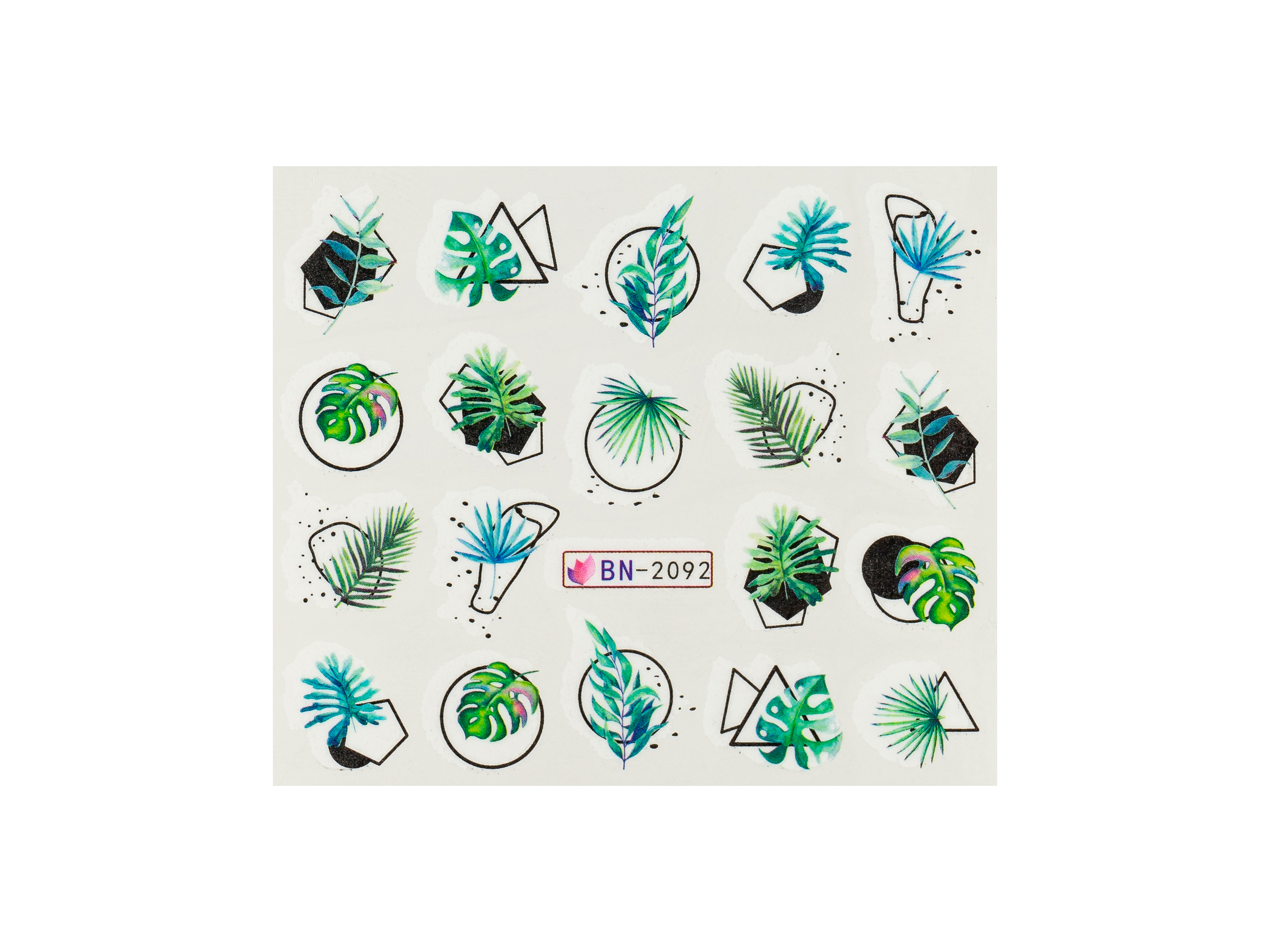 Levně BIO NAILS Vodolepka BN-2092 kapradí ornamenty