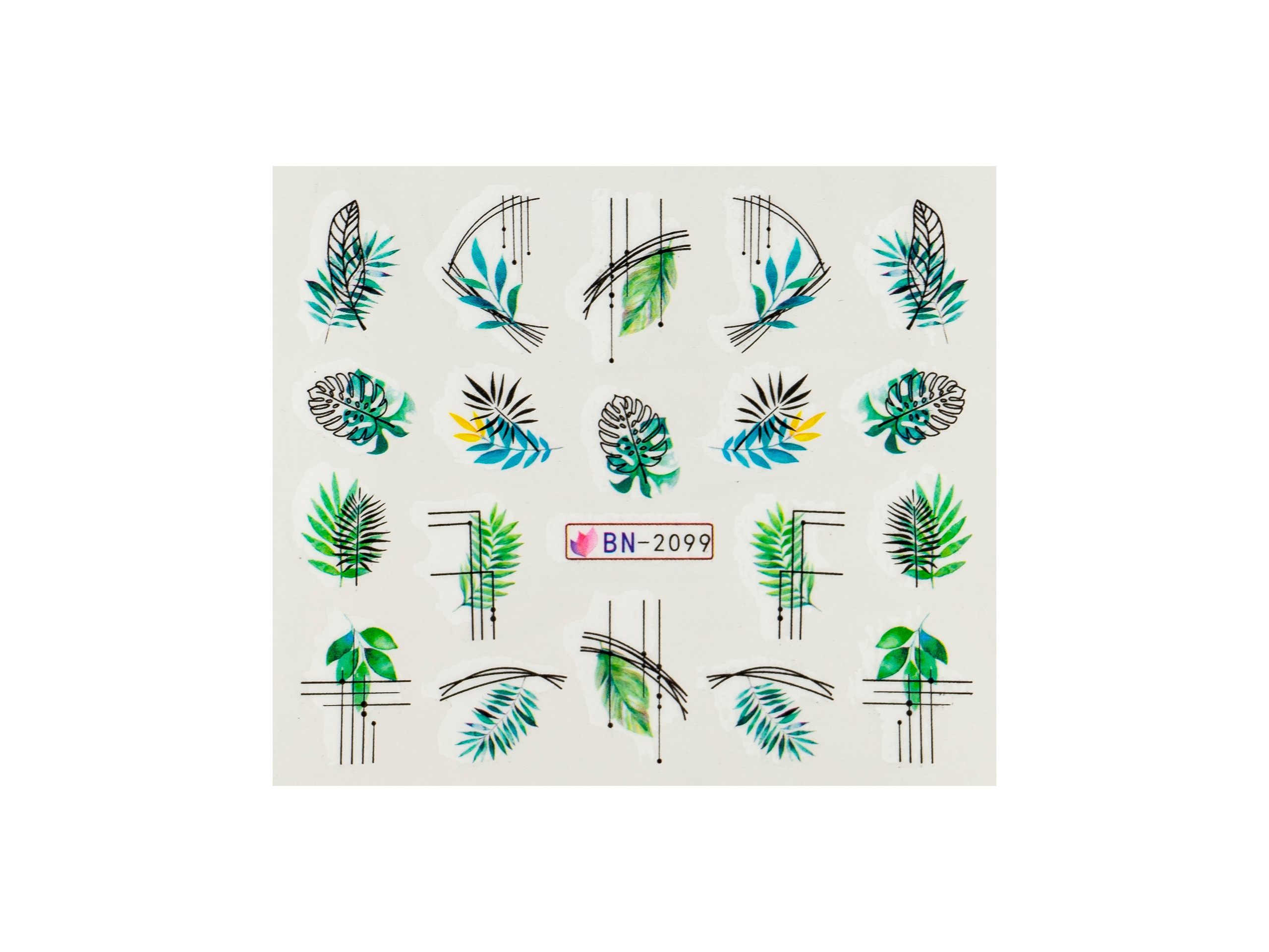 Levně BIO NAILS Vodolepka BN-2099 kapradí ornamenty