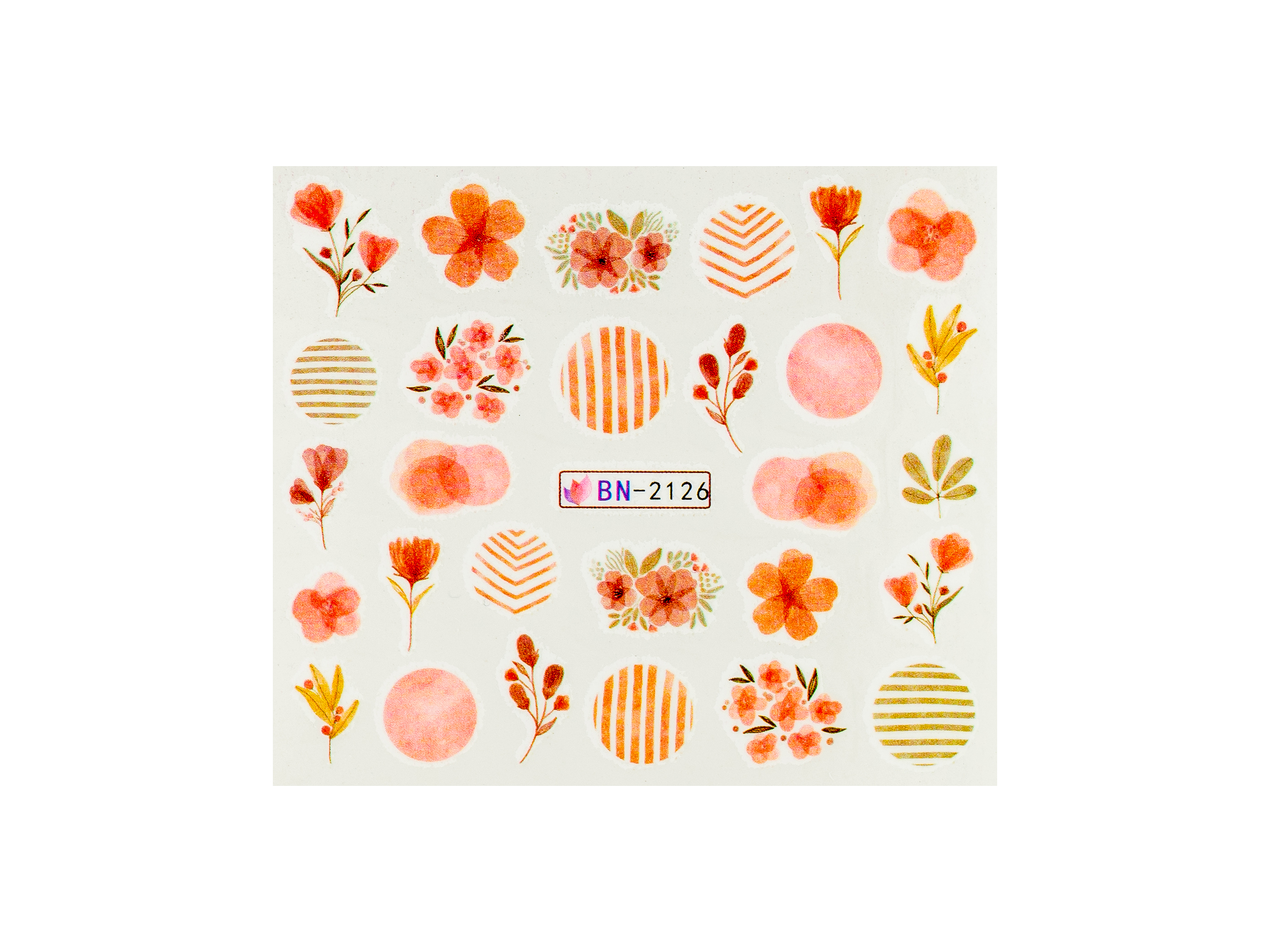 Levně BIO NAILS Vodolepka BN-2126 květy