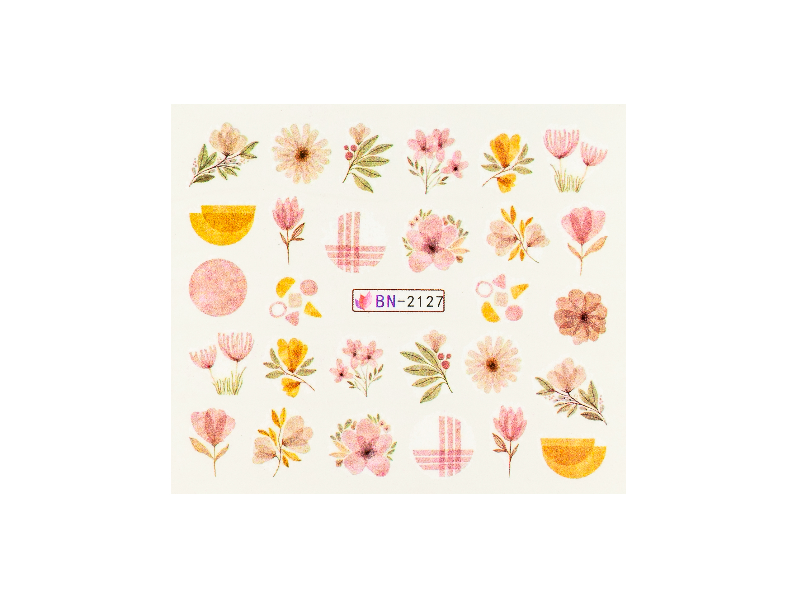 Levně BIO NAILS Vodolepka BN-2127 květy