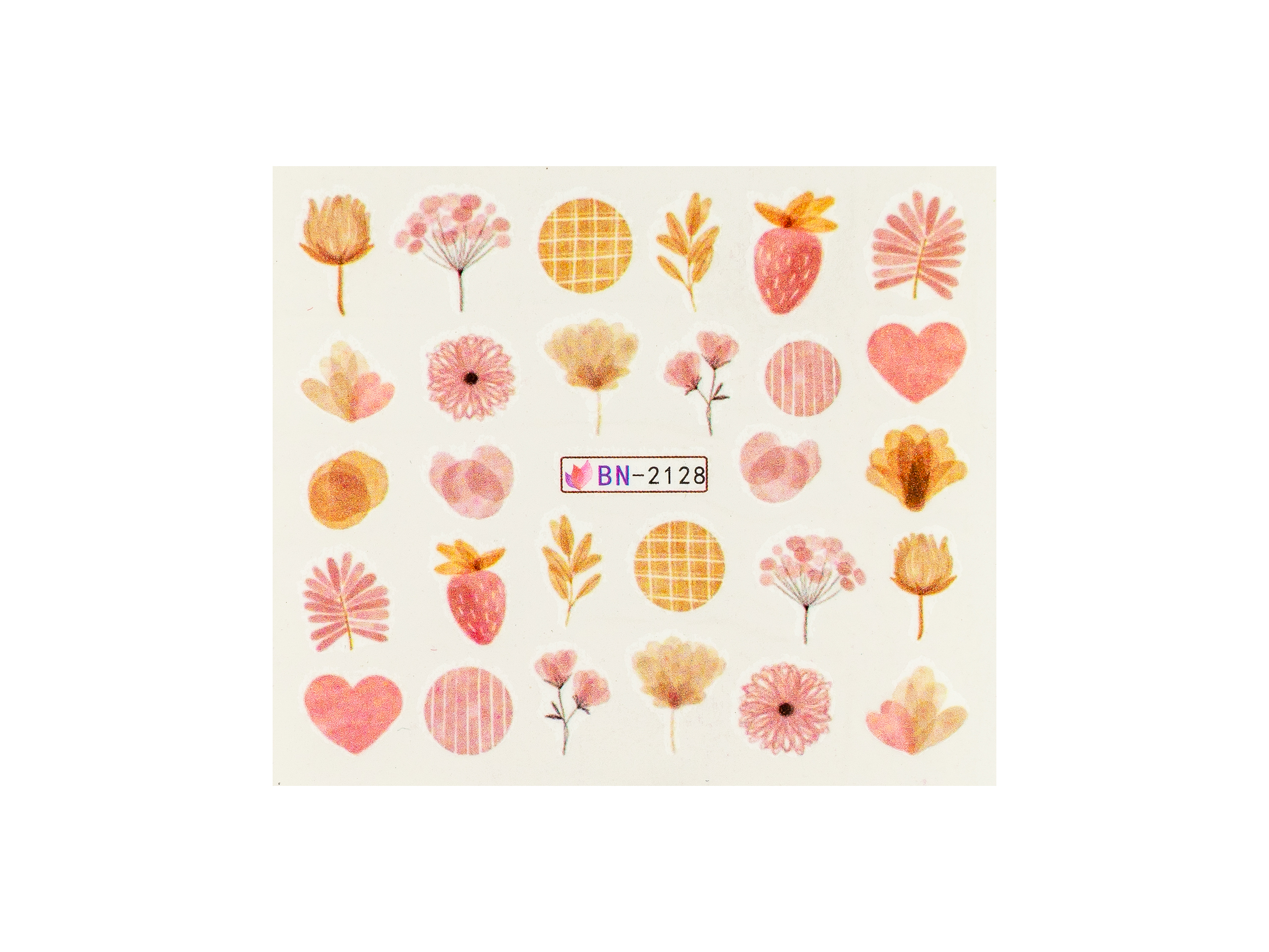 Levně BIO NAILS Vodolepka BN-2128 květy
