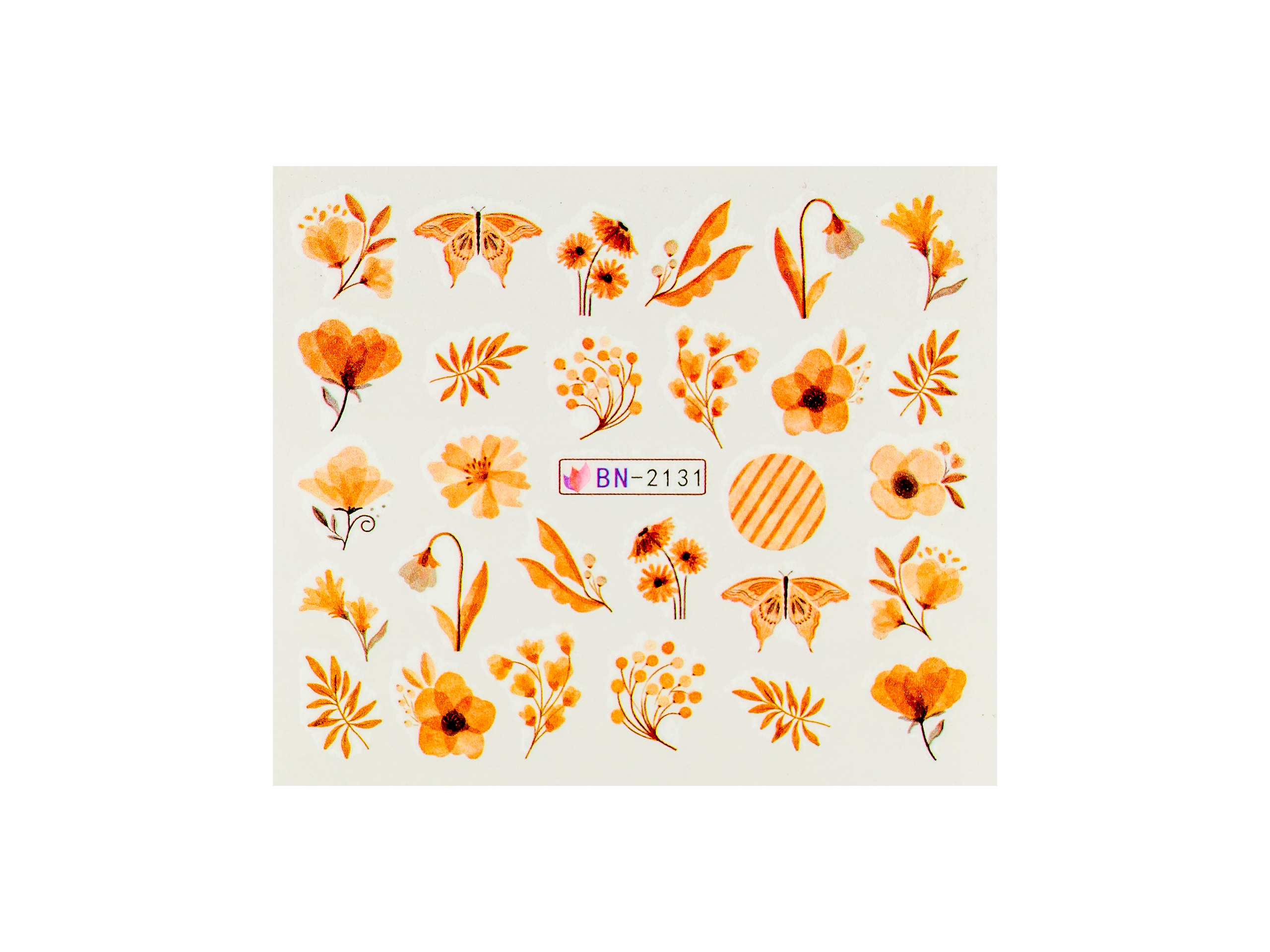 Levně BIO NAILS Vodolepka BN-2131 motýl a květy