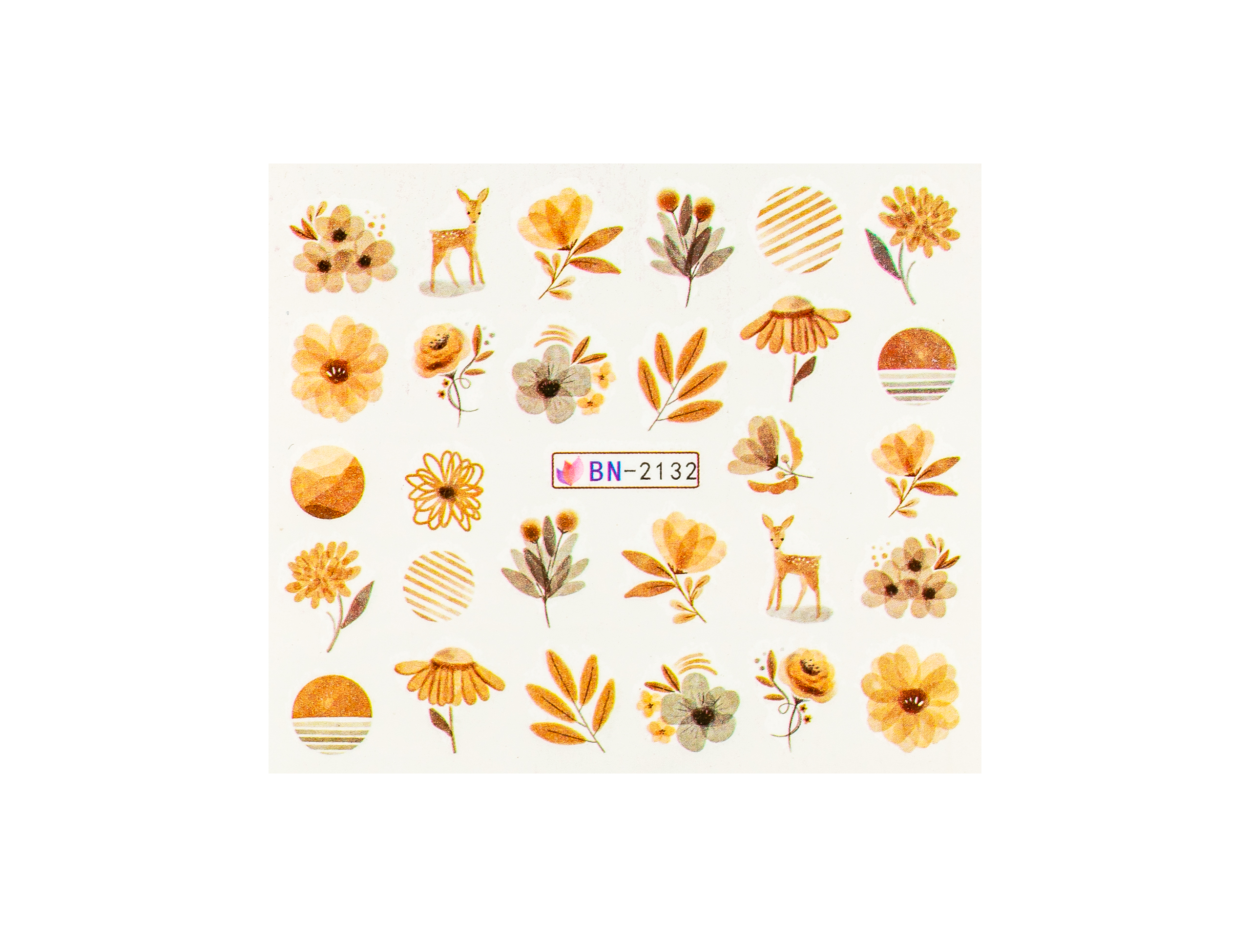 Levně BIO NAILS Vodolepka BN-2132 srnka a květy
