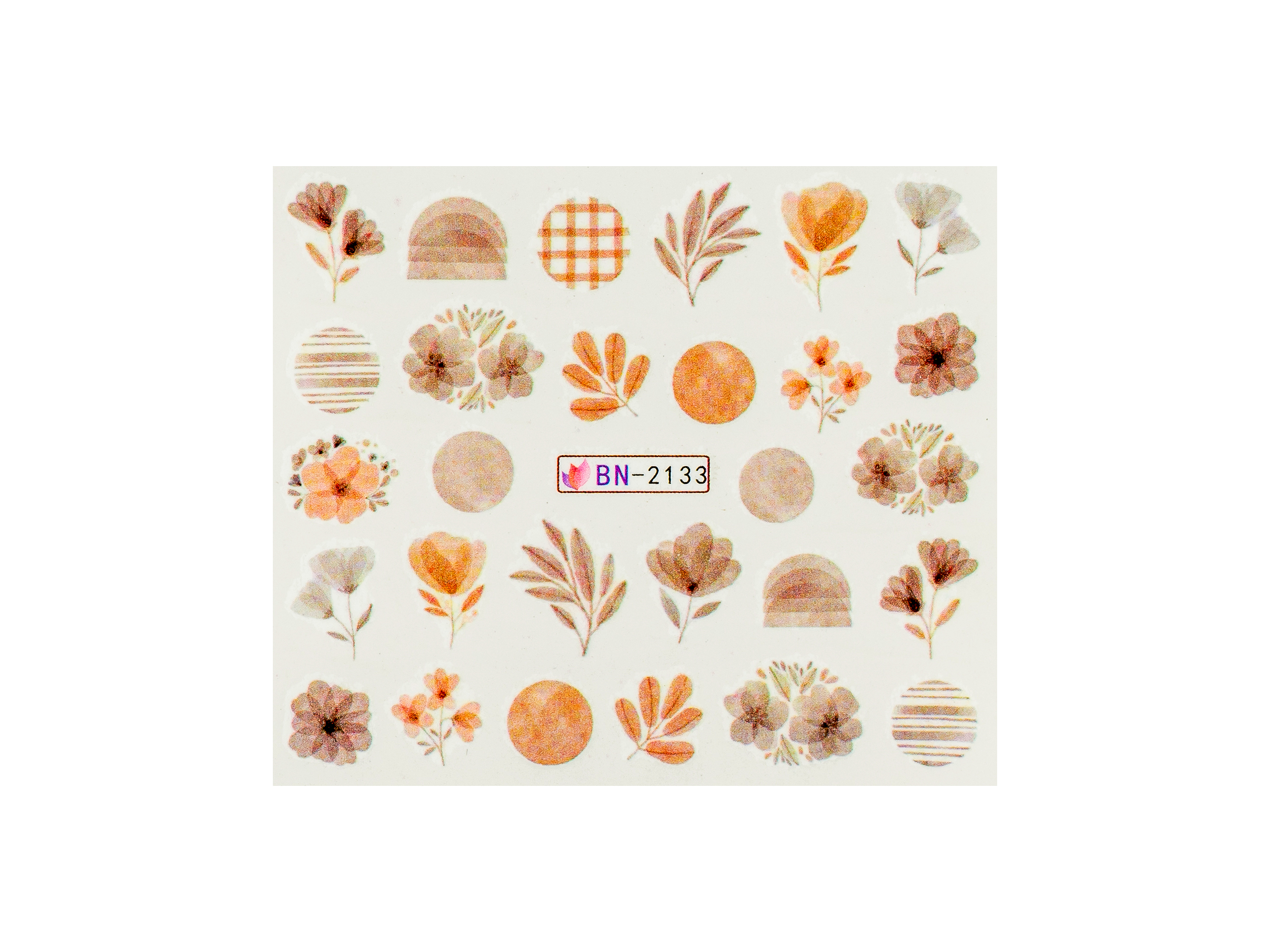 Levně BIO NAILS Vodolepka BN-2133 květy a listy