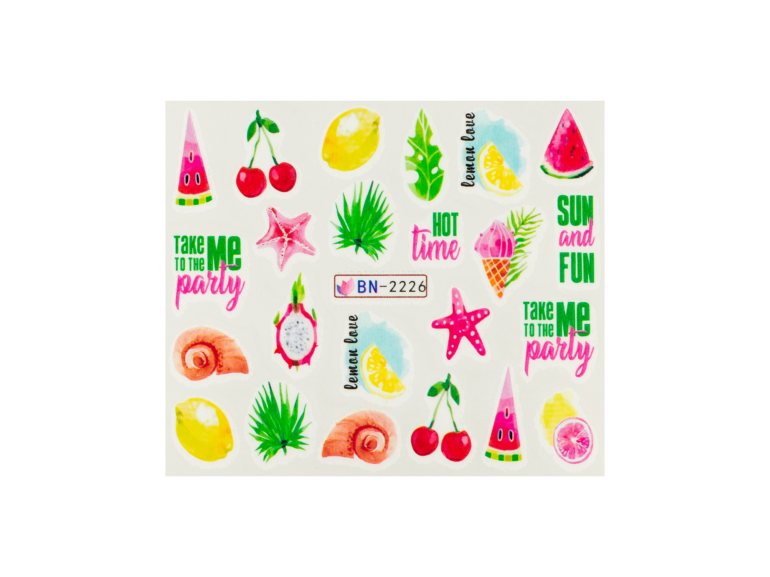 Levně BIO NAILS Vodolepka BN-2226 léto a nápisy