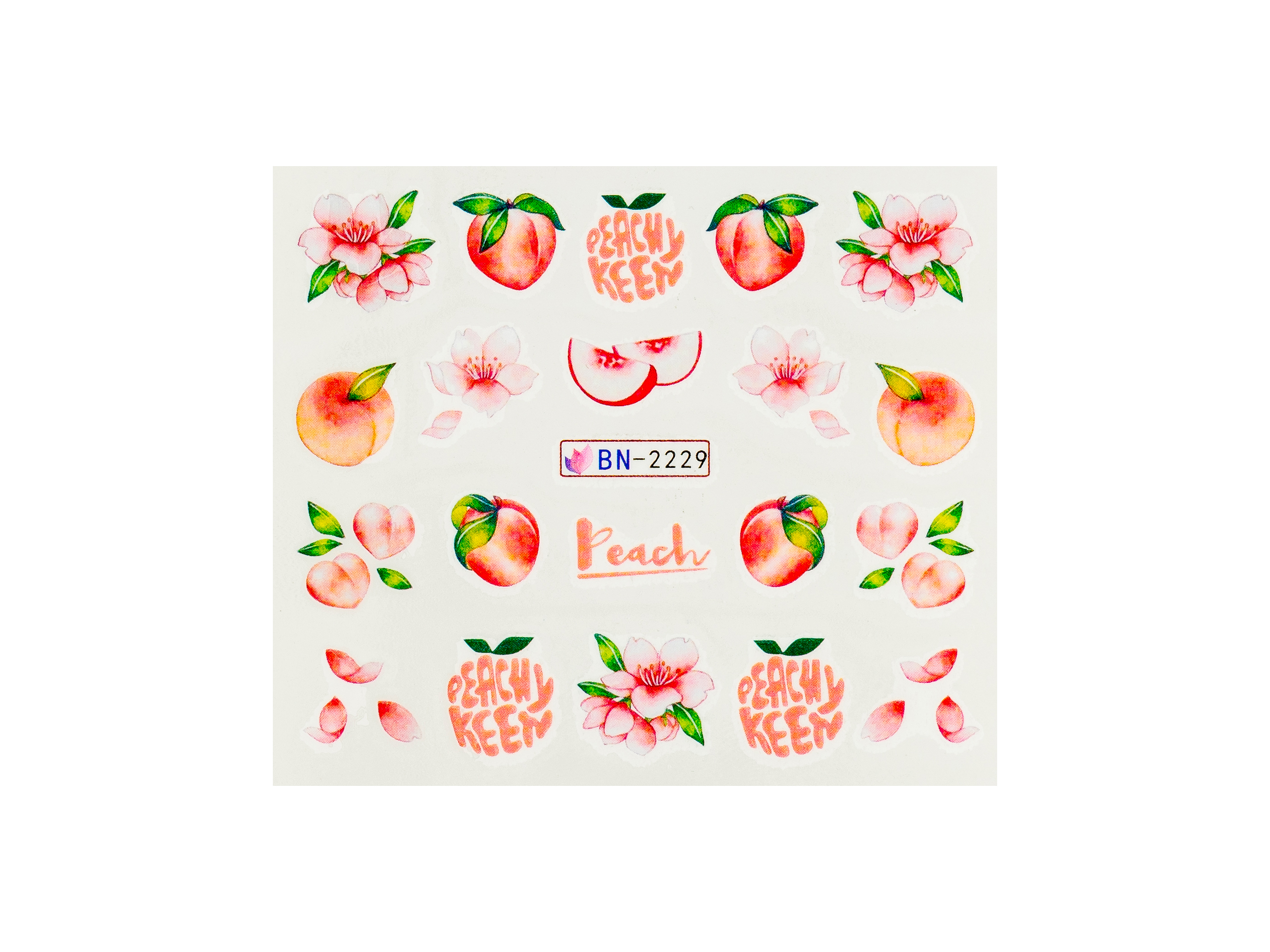 Levně BIO NAILS Vodolepka BN-2229 ovoce a nápisy
