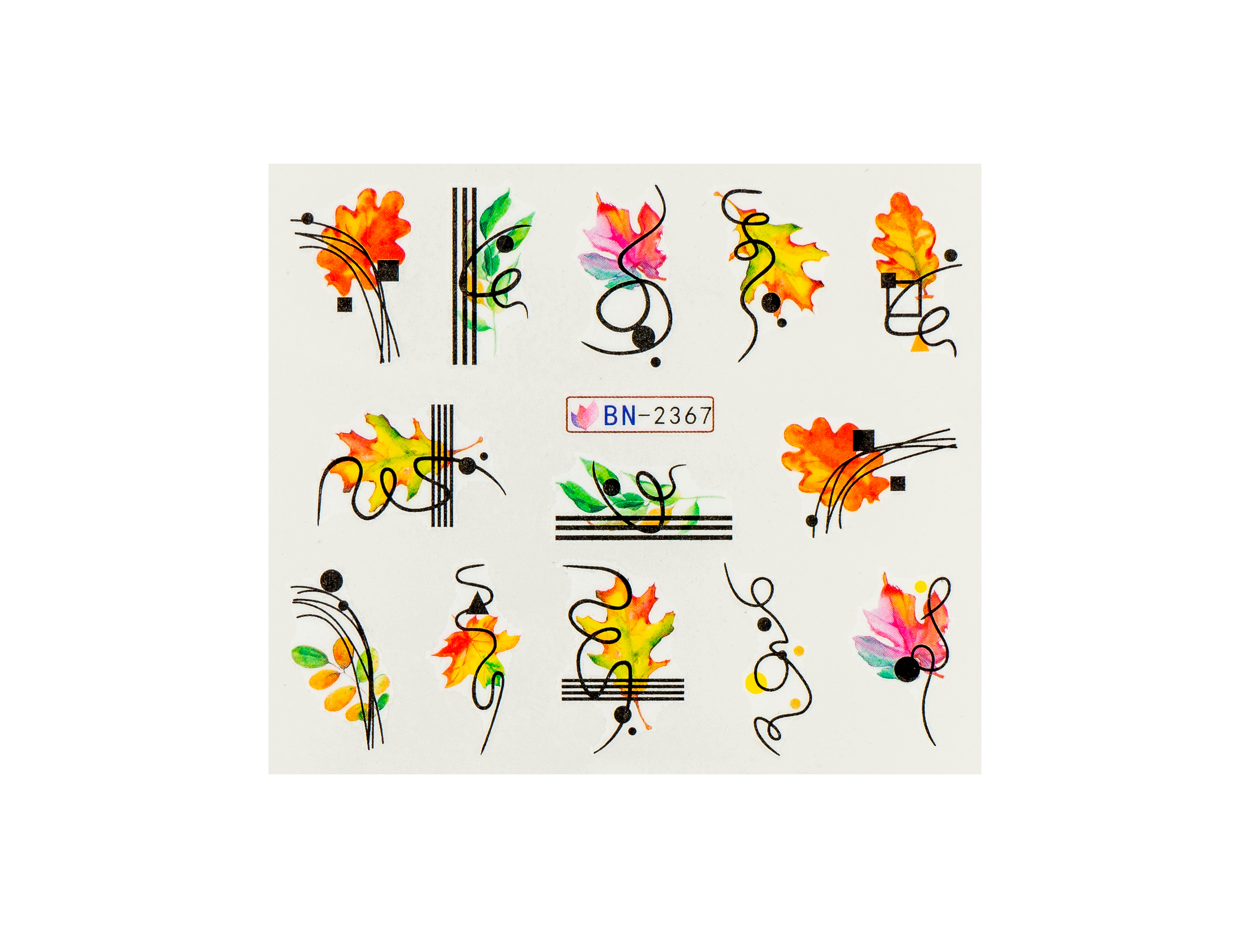 Levně BIO NAILS Vodolepka BN-2367 listy a ornamenty