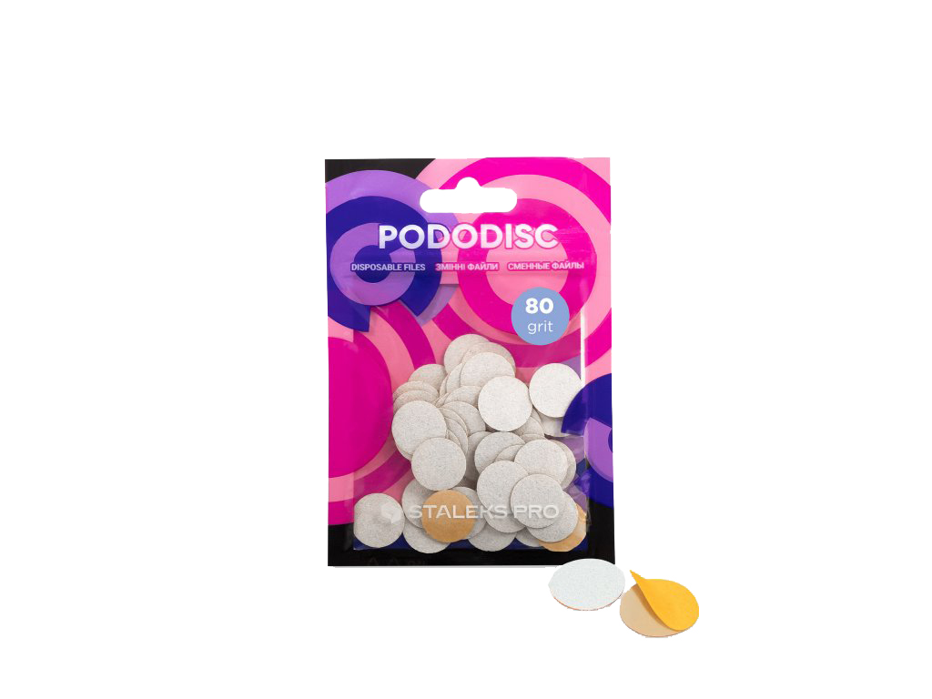 Levně Staleks Pododisc S bílé pilníky na pedikúru PDF-15-80W (50 ks)