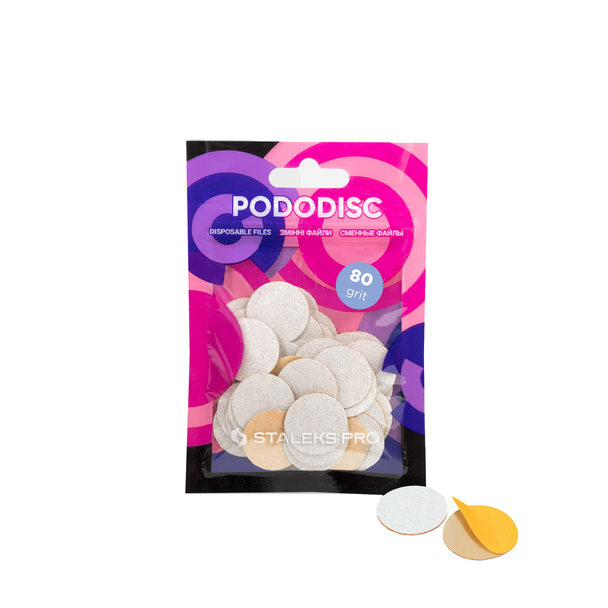 Levně Staleks Pododisc M bílé pilníky na pedikúru PDF-20-80W (50 ks)