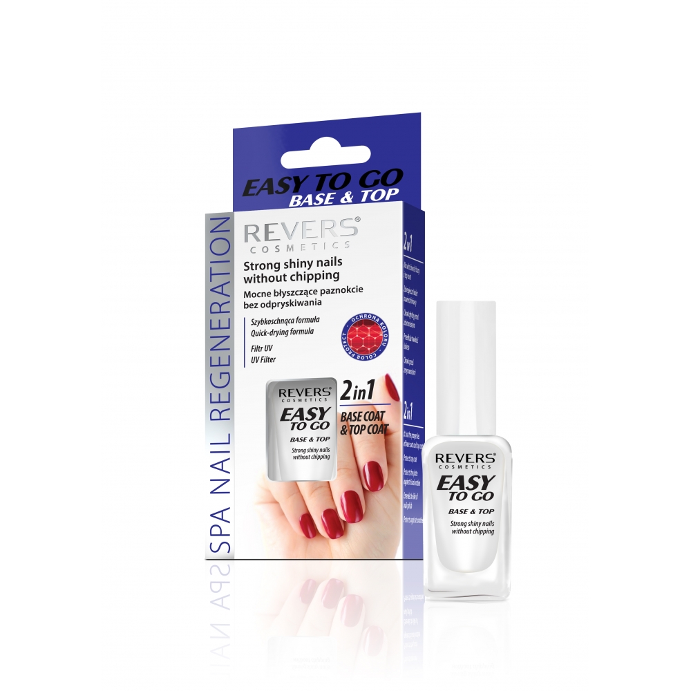 Levně Revers EASY TO GO Base & Top coat 2v1 lak na nehty 10 ml