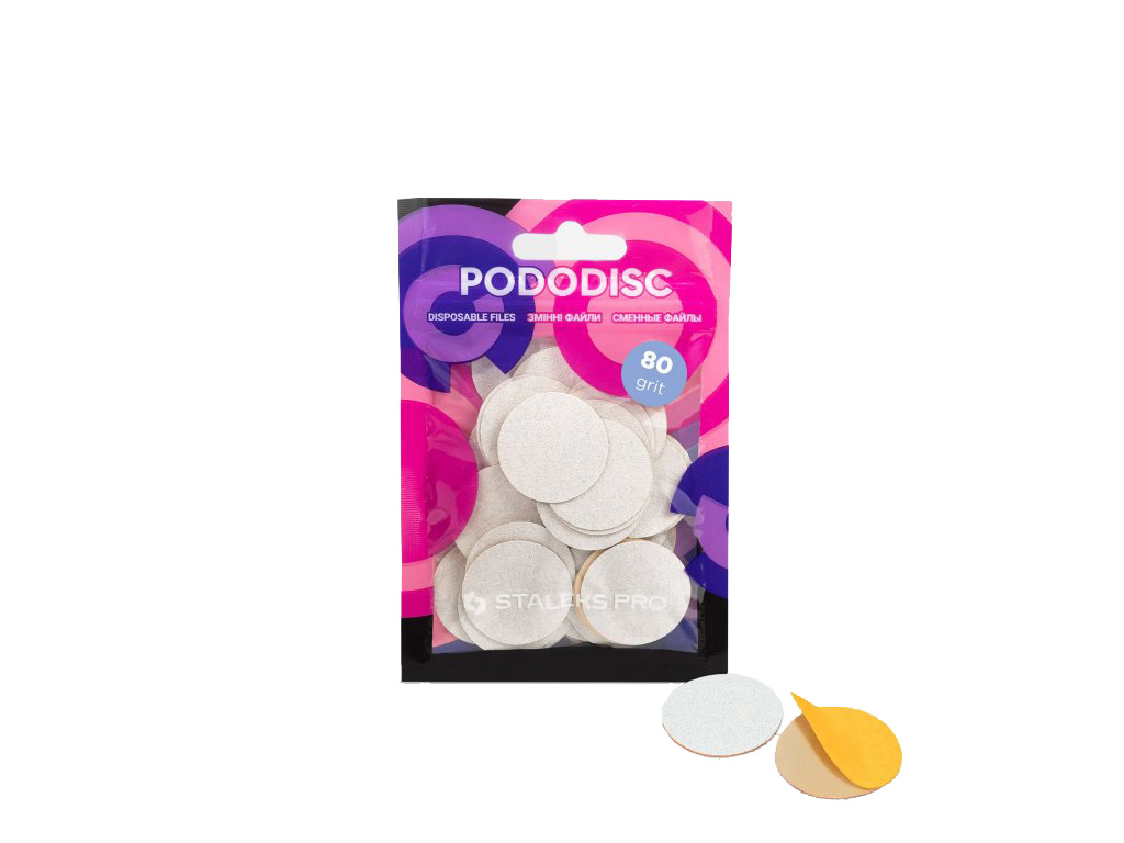Levně Staleks Pododisc L bílé pilníky na pedikúru PDF-25-80W (50 ks)