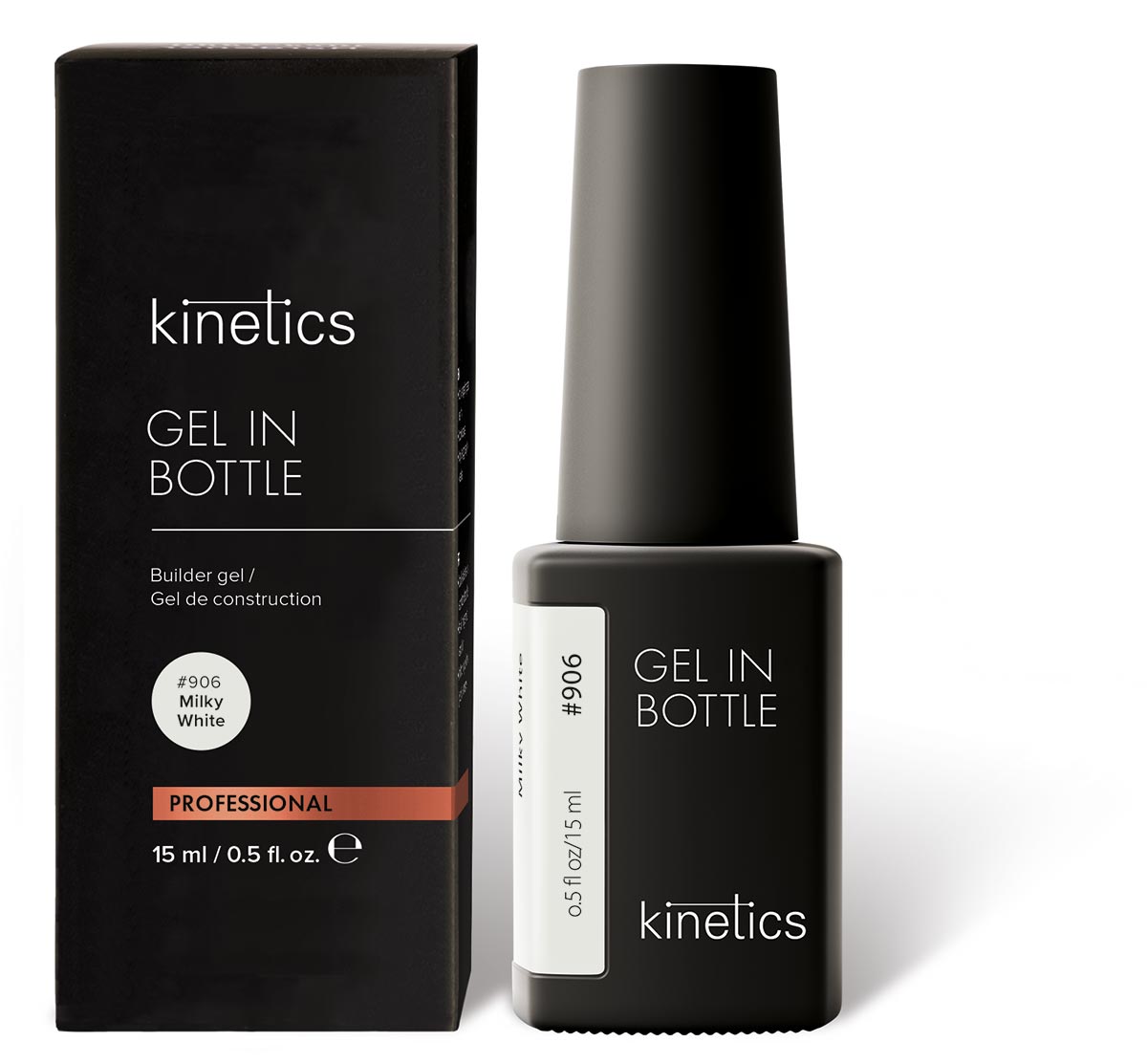 Levně Kinetics Gel in Bottle #906 Milky White 15 ml