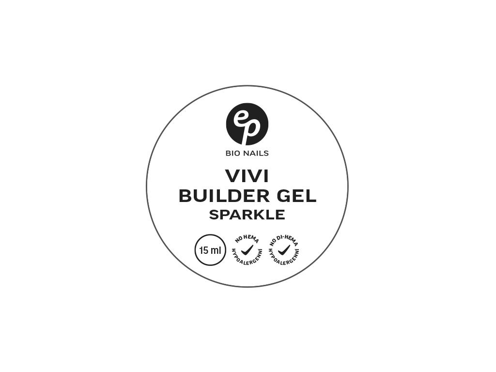 BIO NAILS VIVI SPARKLE modelovací hypoalergenní gel Objemy: 15 ml