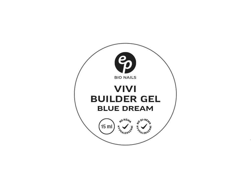 BIO NAILS VIVI BLUE DREAM modelovací hypoalergenní gel Objemy: 15 ml