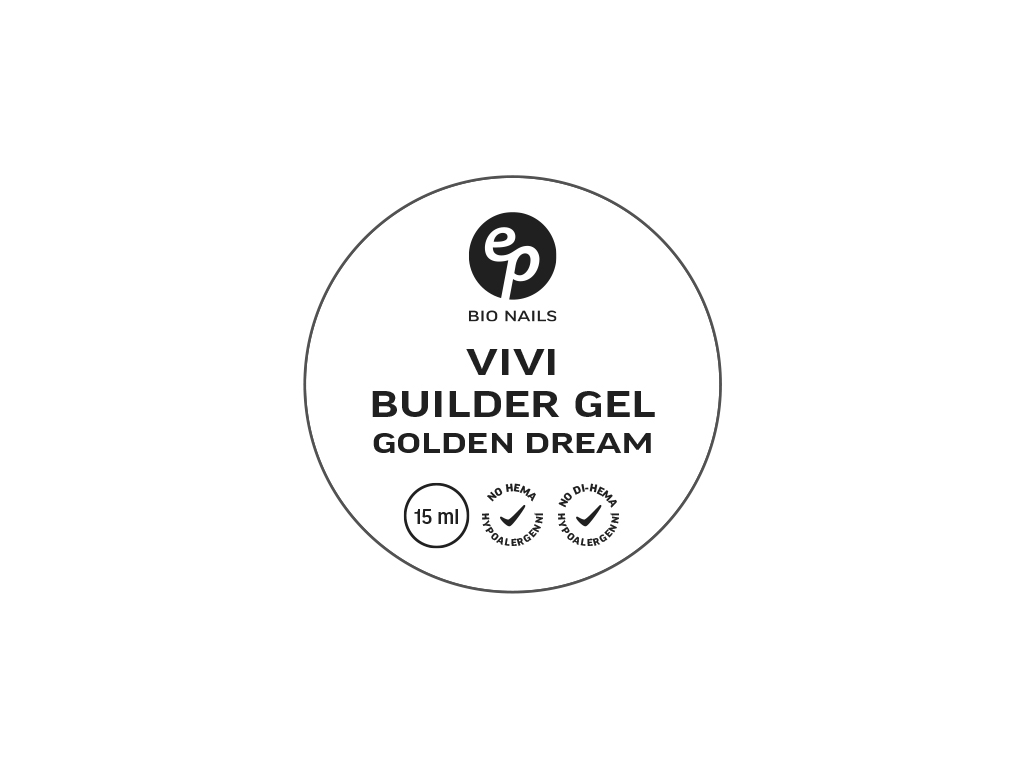 BIO NAILS VIVI GOLDEN DREAM modelovací hypoalergenní gel Objemy: 15 ml