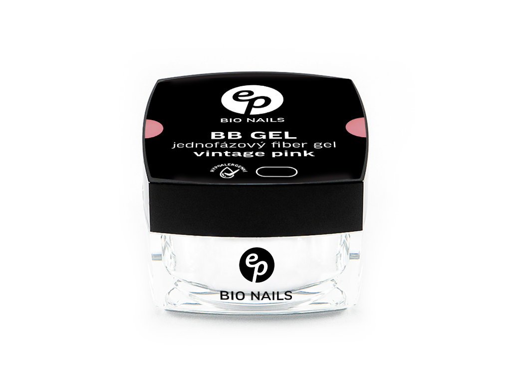 BIO NAILS BB gel FIBER VINTAGE PINK jednofázový hypoalergenní Objemy: 15 ml