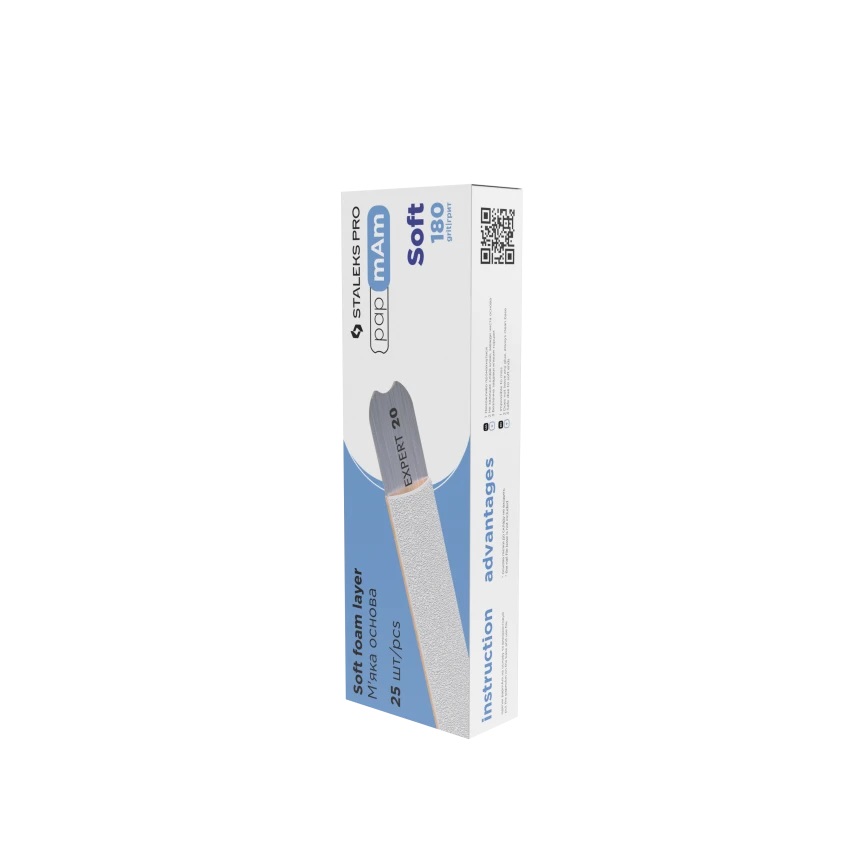 Levně Staleks Jednorázové pilníky rovné 180 Soft (25 ks) DFCE-20-180/25w