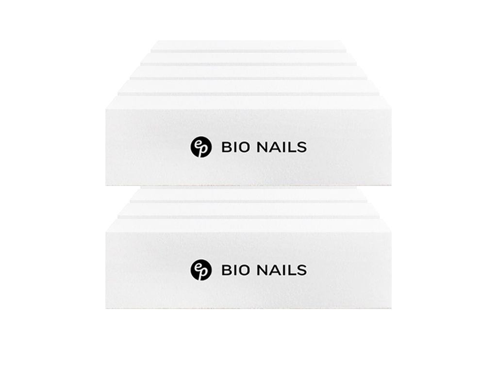 Levně BIO NAILS Blok bílý 240/240 logo Kusy: 10 ks