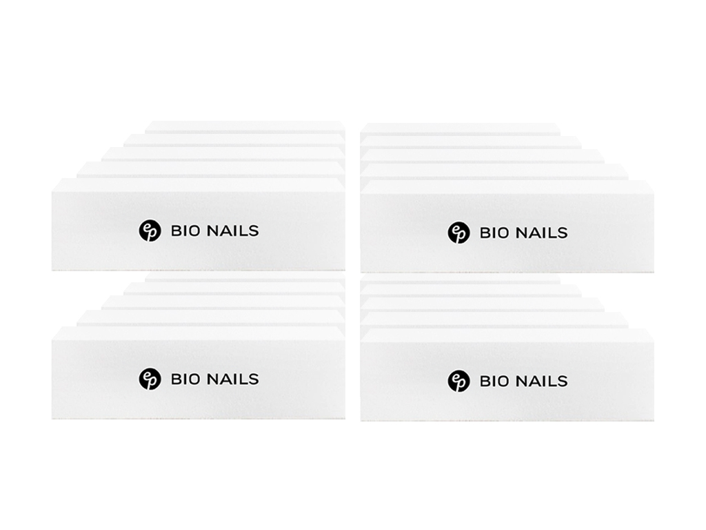 Levně BIO NAILS Blok bílý 240/240 logo Kusy: 20 ks