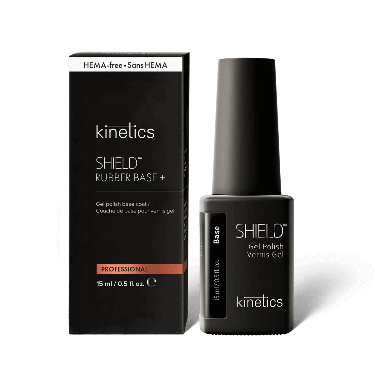 Levně Kinetics SHIELD Rubber Base + No HEMA 15 ml