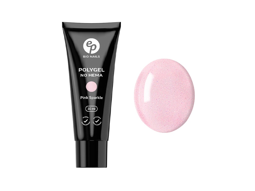Levně BIO NAILS Polygel PINK SPARKLE No HEMA v tubě 30 ml