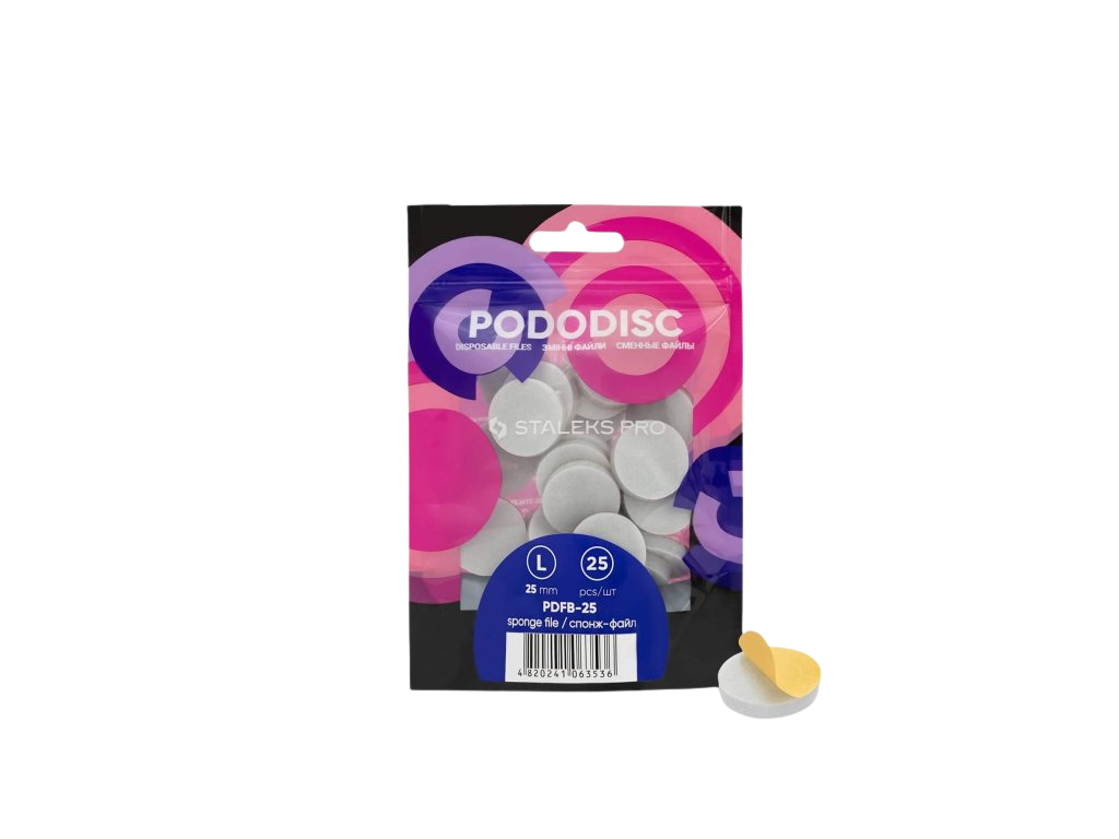 Levně Staleks Pododisc L pěnové pilníky na pedikúru PDFB-25 (25 ks)