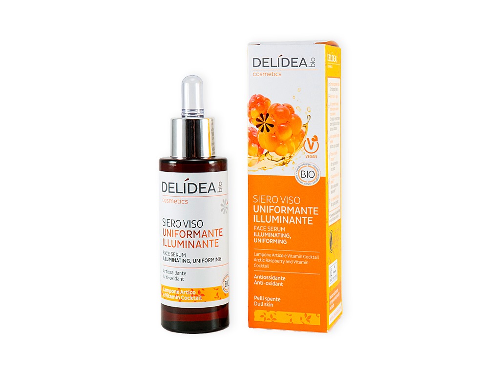 Levně Delidea Arktická malina - Bio rozjasňující hydratační sérum na obličej 30 ml