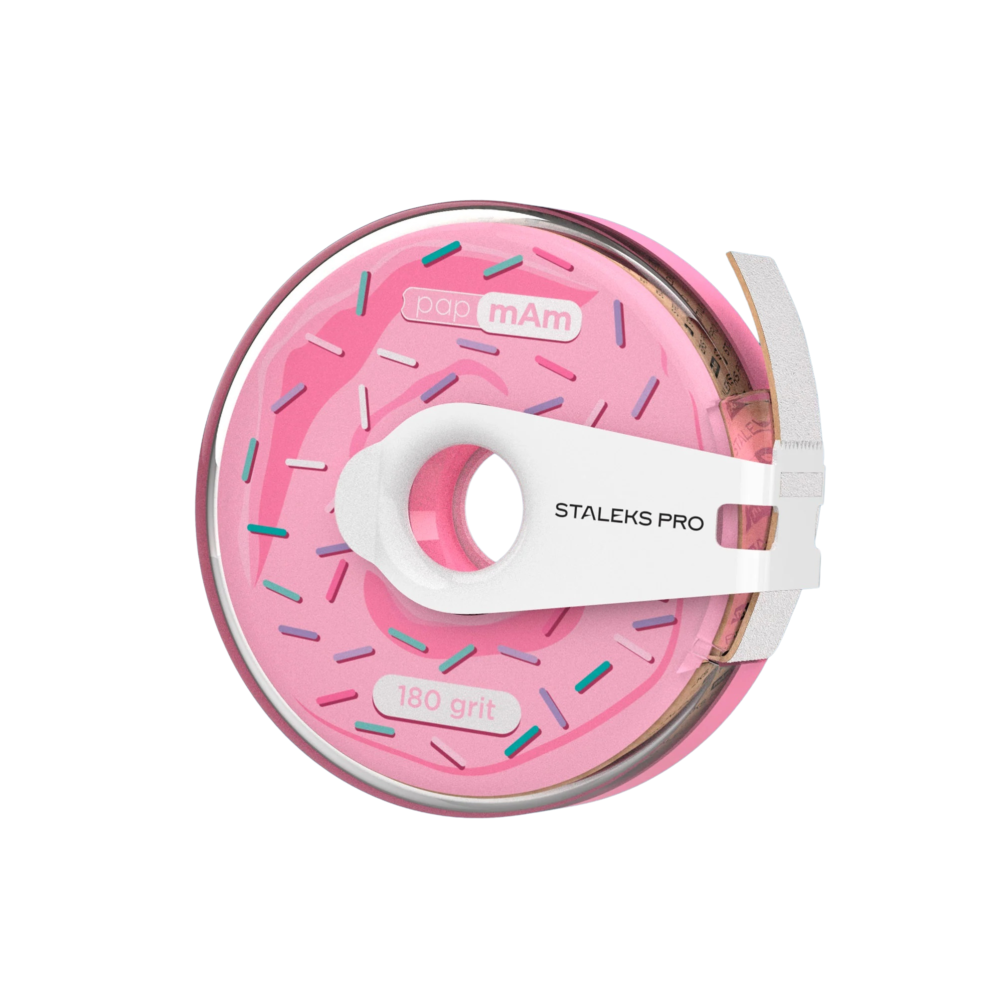 Levně Staleks Expert - Jednorázová brusná páska DONUT v plastovém ,pouzdře, 180 (7 m) ATC-180W