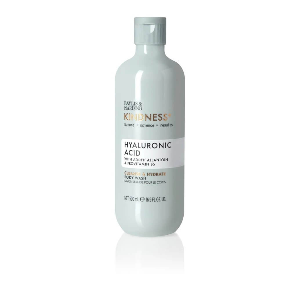 Levně Baylis & Harding Kindness+ Hydratační sprchový gel s kyselinou hyaluronovou 500 ml