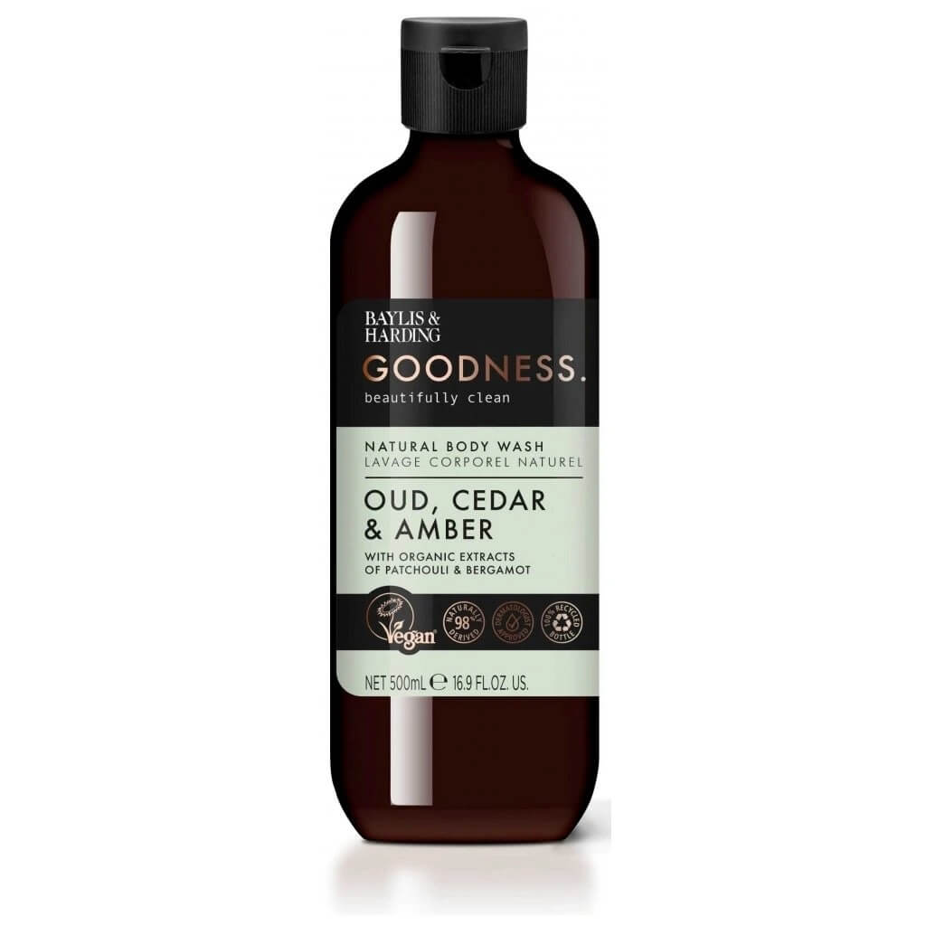 Levně Baylis & Harding Sprchový gel Goodness - Oud, Cedr & Ambra 500 ml