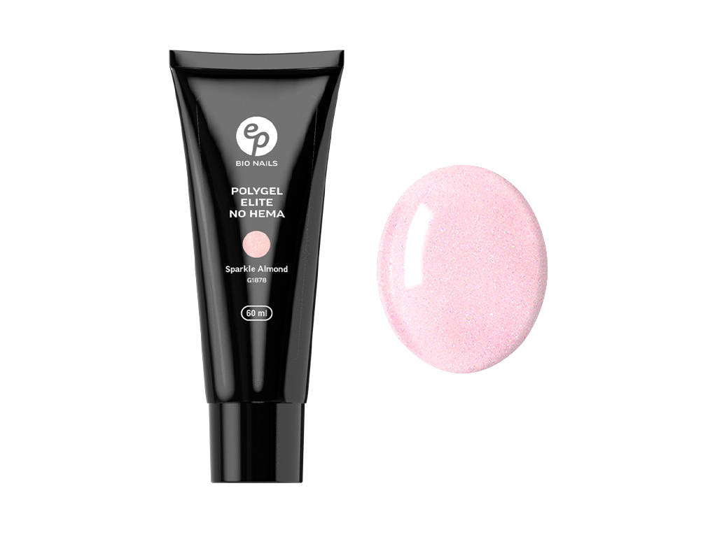 Levně BIO NAILS Polygel ELITE Sparkle Almond No HEMA v tubě 60 ml