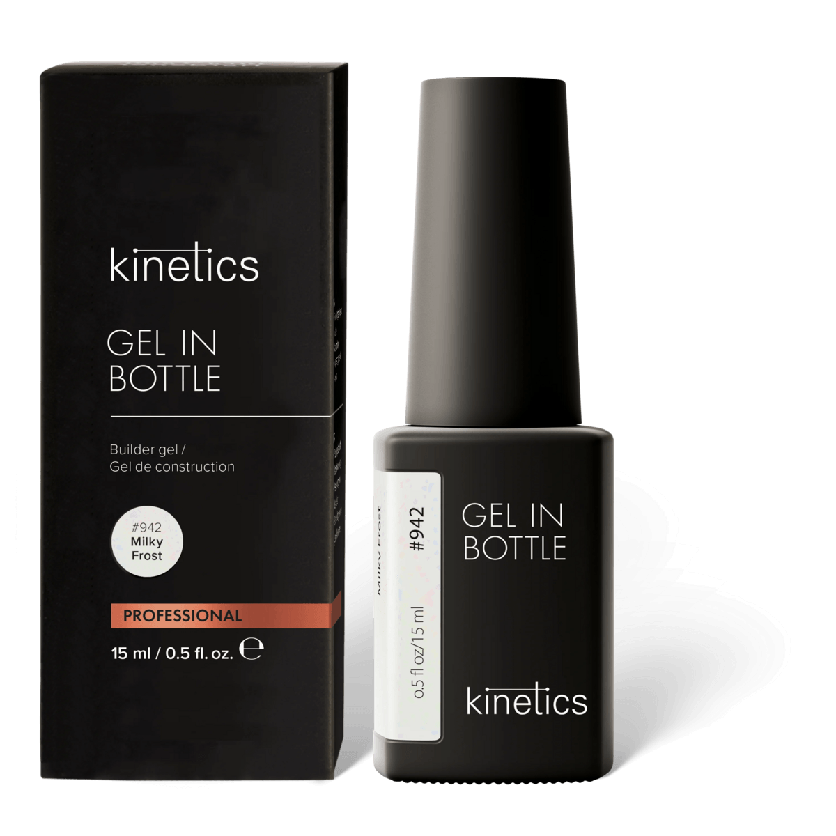 Levně Kinetics Gel in Bottle #942 Milky Frost 15 ml