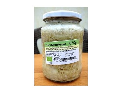 Kapusta kyslá nepasterizovaná 670g BIO Pepi s