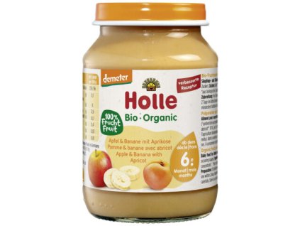 Výživa detská jablko, banán, marhuľa 190g Demeter BIO HOLLE