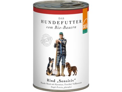 Krmivo pre psov hovädzie s mrkvou 410g BIO DEFU