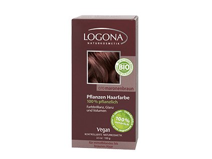 Farba na vlasy gaštanová 100g BIO LOGONA