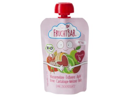 Kapsička melón, jahoda, jablko, hruška, ryža 100g BIO FRUCHTBAR