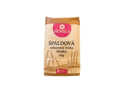 Múka špaldová celozrnná hladká 1kg BIOMILA