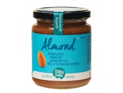 Pasta mandľová hnedá pražené mandle 250 g BIO Terrasana