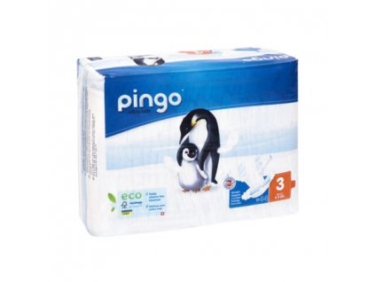 Plienky 4-9kg 44ks MIDI 3 BIO PINGO SWISS