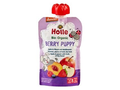 Kapsička Berry Puppy - jablko, broskyňa, lesné ovocie 100 g  Demeter HOLLE