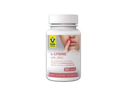 L- Lyzín + zinok 100 kapsúl á 50g RAAB