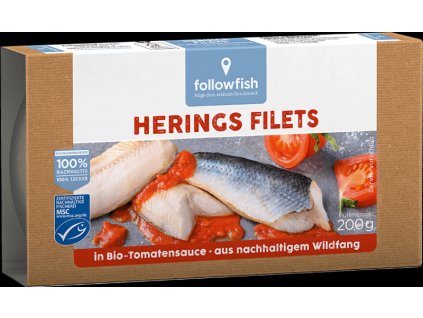 Sleď filety v bio paradajkovej omáčke 200g followfisch