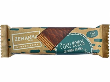 Oplátka celozrnná čokoládová s kokosom 40g BIO ZEMANKA